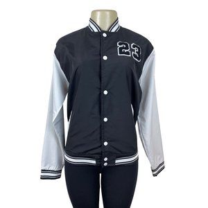 Seven Souls Black & White Varsity Jacket With Number 23 Design Closure Sz 18 New